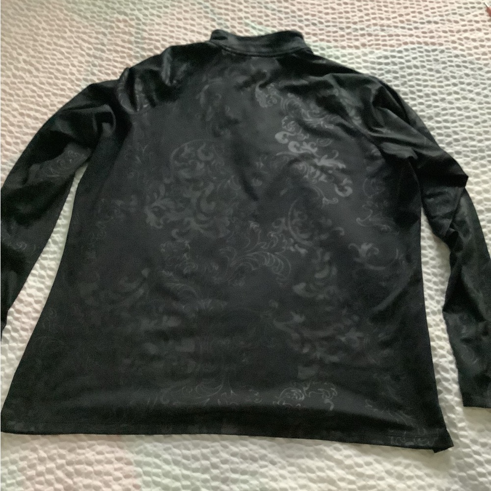 Nike Black Long Sleeve Floral-Print Top